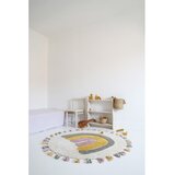 Nattiot Kremno bela pralna ročno tkana bombažna otroška preproga ø110 cm Rainbow Moss – | Shoptok.si