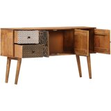 vidaXL Komoda s potiskanim vzorcem 130x30x70 cm trden mangov les | Shoptok.si