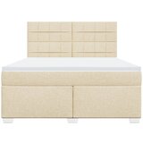  Krevet s oprugama i madracem krem 180x200 cm od tkanine | shoptok.hr