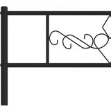 Metalni okvir za krevet s uzglavljem crni 180x200 cm | shoptok.hr