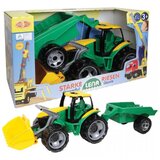 Lena LENA: Veliki zeleno-žuti traktor sa prikolicom 108cm | shoptok.hr
