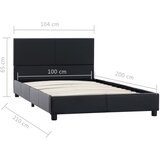  Okvir za krevet od umjetne kože crni 100 x 200 cm | shoptok.hr