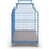 eurokraft pro univerzalni voziček Corlette® z mrežo, tip 2000, svetlo modre barve, VxŠxG 1850 x 2000 x 1150 mm | Shoptok.si