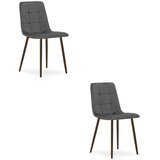 KARA stolica - tamnosivi baršun / noge od oraha x 2 | shoptok.hr