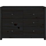  Stranska omarica črna 100x40x72 cm trdna borovina, (20654323) | Shoptok.si