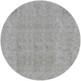  Čupavi moderni tepih s visokim vlaknima sivi Ø 100 cm | shoptok.hr