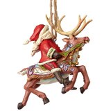 Jim Shore figura Santa Riding Reindeer Hanging Ornament Figure | Eponuda.com