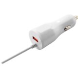 Canyon C-033/US Universal 1xUSB car adapter, plus Lightning connector, Input 12V-24V, Output 5V/2.4A(Max), with Smart IC, white glossy, cable length 1.2m, 77*30*30mm, 0.041kg, English - CNE-CCA033W-US | Shoptok.si