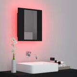  LED kupaonski ormarić s ogledalom crni 40x12x45 cm akrilni | shoptok.hr