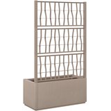  Vrtna sadilica s rešetkom svjetlosmeđa 80 x 36 x 140 cm PP | Eponuda.ba