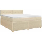  Boxspring krevet s madracem Krem 160 x 200 cm Tkanina | shoptok.hr