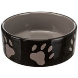 Trixie posuda za pse keramička smeđa s uzorkom šapa, 1,4 l | shoptok.hr