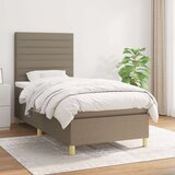  Box spring postelja z vzmetnico taupe 90x200 cm blago, (20895597) | Shoptok.si