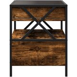  Noćni ormarić s beskonačnim LED boja hrasta 40 x 40 x 51 cm | Eponuda.com
