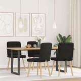  Blagovaonske stolice od tkanine 4 kom crne | shoptok.hr
