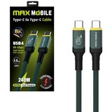 Max Mobile DATA KABEL TYPE C-TYPE C RDD3238 Thunderbolt 5, 240W,80Gbps,8k, 1.50m | shoptok.hr