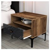 Hanah home noćni stočić lizbon 534 walnut black