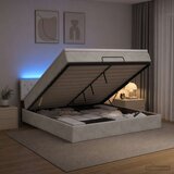  od pjene s madracem i LED-om Svjetlosiva 160 x 200 cm | shoptok.hr