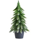  Umjetno ukrasno božićno drvce u posudi, srebrne boje, 22x10 cm | shoptok.hr