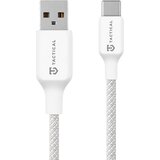 TACTICAL Stitch Thread pleten USB-A v USB-C kabel bele barve dolžine 2m | Shoptok.si