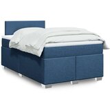  Krevet s oprugama i madracem plavi 120 x 200 cm od tkanine | shoptok.hr
