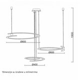 Luna 264 luster 120W 3000K crna Cene