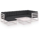 Maison Chic Seti vrtnega pohištva - Vrtna garnitura - Vrtni pohištvo set 7-delna z blazinami trdna borovina, (21800726) | Shoptok.si
