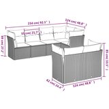  7-dijelni set vrtnih sofa sivi od poliratana | shoptok.hr