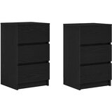  Noćni ormarići s 3 ladice 2 kom crni 39x35x65 cm | shoptok.hr