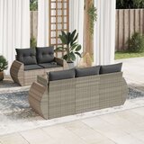 vidaXL 6-dijelni set vrtnih sofa od poliratana s jastucima svjetlosivi | shoptok.hr