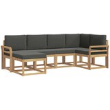 vidaXL Zunanja garnitura za sedenje 6 pcs Bela in antracit Poliester, (5000271721) | Shoptok.si