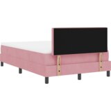 Box Spring Krevet s Madracem Ružičasta Mala Dupla Baršun | shoptok.hr