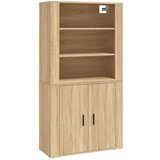 Maison Chic Visoka omara - Komoda - Predalnik sonoma hrast inženirski les, (21716826) Cene