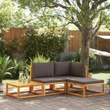 Maison Chic Seti vrtnega pohištva - Vrtna garnitura - Vrtni pohištvo set 4-delna z blazinami trden akacijev les, (21818932) | Shoptok.si