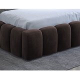 ELTAP Temno rjava oblazinjena zakonska postelja s prostorom za shranjevanje z letvenim dnom 160x200 cm Lamica – | Shoptok.si