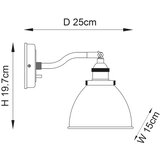  Endon 98746 - Zidno reflektorsko svetlo FRANKLIN 1xE14/7W/230V, mesing | Eponuda.com