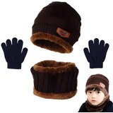  Dječji zimski set - Tamno smeđa KP21509 Cijene