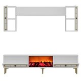 Hanah home tv polica orion fireplace white gold | Eponuda.com
