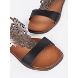 Sergio Leone Black sandals with openwork decorations | Shoptok.si