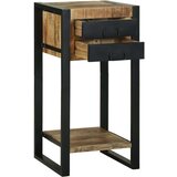  Krajnji Stolovi Prirodno drvo i crna Čvrsto drvo manga Metal | shoptok.hr