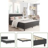 The Living Store Boxspring postelja temno sivo blago 160x200 cm - Boxspring Postelja, (21737350) | Shoptok.si