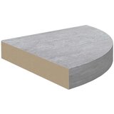  Kutna zidna polica siva boja betona 35 x 35 x 3 8 cm MDF | shoptok.hr
