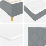  Krevet s boxspringom s madracem i klupom Svjetlosiva 120x190 cm Tkanina | shoptok.hr