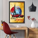 Wallity uramljena slika Vacation In Paris, 55x75 cm Cene