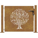  Vrtna vrata 100x75 cm Corten čelik Dizajn stabla | shoptok.hr