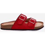 Boto Women's sandals on cork platform with buckles red Evisolla | Shoptok.si