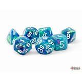 Chessex kockice - festive mega-hedral - waterlily & white (7) | ePonuda.com