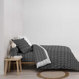 Douceur d intérieur Bijela/tamno siva pamučna posteljina za bračni krevet/za produženi krevet 240x220 cm Aristide – | shoptok.hr
