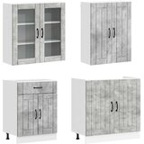  Kuhinjska jedinica LUCCA 4 pcs Betonska siva Konstruirano drvo | Eponuda.com