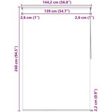  Roleta za tuš 140 x 240 cm s uzorkom kvadrata | shoptok.hr